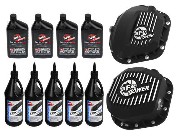aFe - aFe Power Front/Rear Diff Cover Kit w/ Oil 99-16 Ford F-250/F-350 V8 (Dana 60/Super 60 & Sterling) 46-7703AB