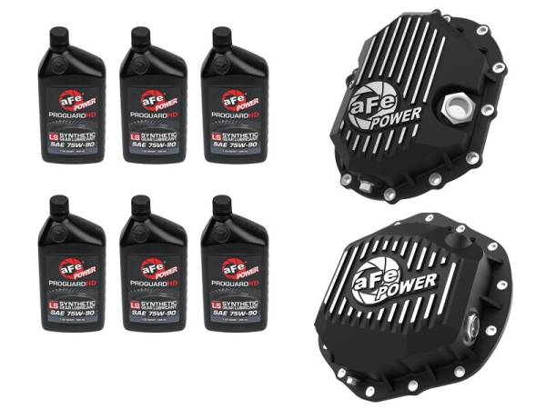 aFe - aFe Power Front/Rear Diff Cover Kit w/ Oil 20-25 GM Diesel Trucks V8 (AAM 9.25-12 & AAM 11.5-12-14) 46-7708AB