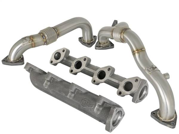 aFe - aFe Twisted Steel Power Package Up-Pipes / Manifold 08-10 Ford Diesel Trucks V8 6.4L (td) 48-33016-PK