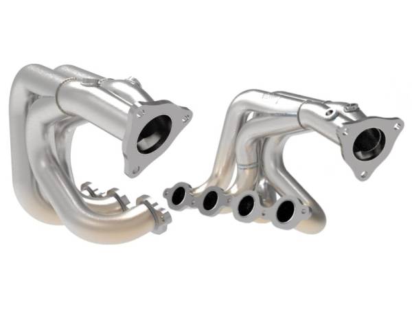 aFe - aFe Twisted 304SS Header 2020 Chevy Corvette (C8) 6.2L V8 - Brushed 48-34148-H