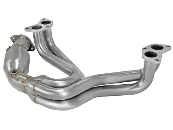 aFe - aFe 12-17 Toyota 86 / FRS / BRZ Twisted Steel 304 Stainless Steel Long Tube Header w/ Cat 48-36005-1HC