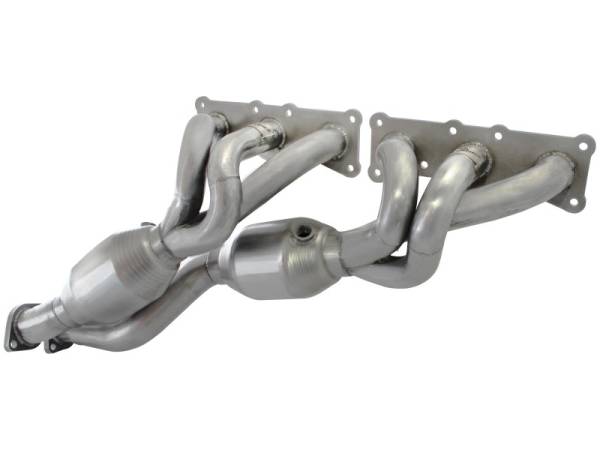 aFe - aFe 08-13 BMW 128i (E82/88) L6 3.0L Twisted Steel 304 Stainless Steel Long Tube Header w/ Cat 48-36307-1