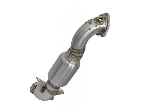 aFe - aFe 09-13 MINI Cooper S (R56) L4 1.6L (t) Twisted Steel Down Pipe 2-1/2in 304 Stainless Steel w/ Cat 48-36318-1HC