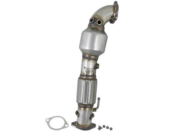 aFe - aFe Power Twisted Steel SS304 Downpipe 2.5in w/Cat 17-18 Hyundai Elantra L4-1.6L (t) 48-37001-1HC