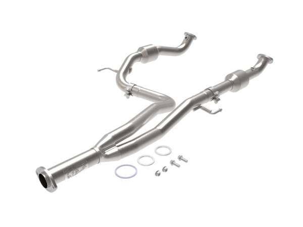 aFe - aFe Toyota Tacoma 16-17 V6-3.5L Twisted Steel Y-Pipe w/ Cat 48-46011-RC