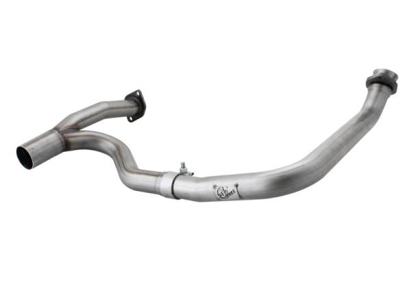 aFe - aFe Power Twisted Steel Y-Pipe Stainless Steel 2.5in 12-14 Jeep Wrangler V6 3.6L 48-46208