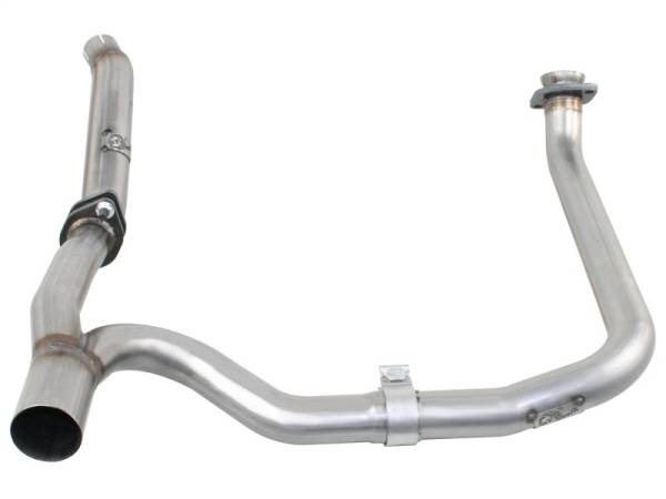 aFe - aFe Power Twisted Steel Loop Delete D/P & Y-Pipe SS 2in/2.5in 12-14 Jeep Wrangler (JK) V6 3.6L 48-46210