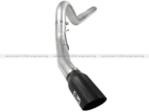aFe - aFe Atlas 5in DPF-Back Aluminized Steel Exh Sys, Ford Diesel Trucks 08-10 V8-6.4L (td) Black tip 49-03054-B