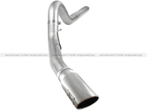 aFe - aFe Atlas 5in DPF-Back Aluminized Steel Exh Sys, Ford Diesel Trucks 08-10 V8-6.4L (td) Polished tip 49-03054-P