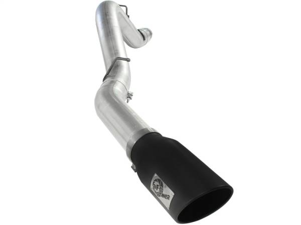 aFe - aFe Atlas Exhaust 5in DPF-Back Al Steel 11-13 GM Diesel Trucks V8-6.6L (td) LML (Blk Tip) 49-04041-B