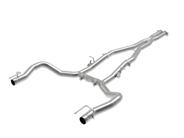 aFe - aFe MACH Force-Xp 3in 304 SS Cat-Back Exhaust 15-20 Dodge Charger Hellcat V8-6.2L/6.4L w/o Muffler 49-32070NM
