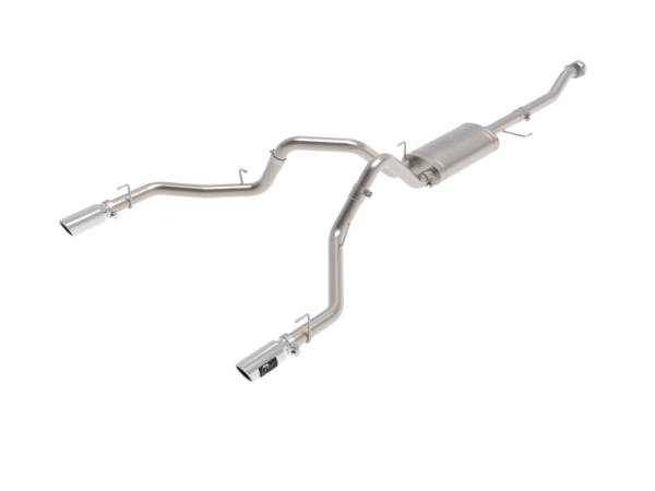 aFe - aFe Vulcan 3in 304 SS Cat-Back Exhaust 2021 Ford F-150 V6 2.7L/3.5L (tt)/V8 5.0L w/ Polished Tips 49-33127-P