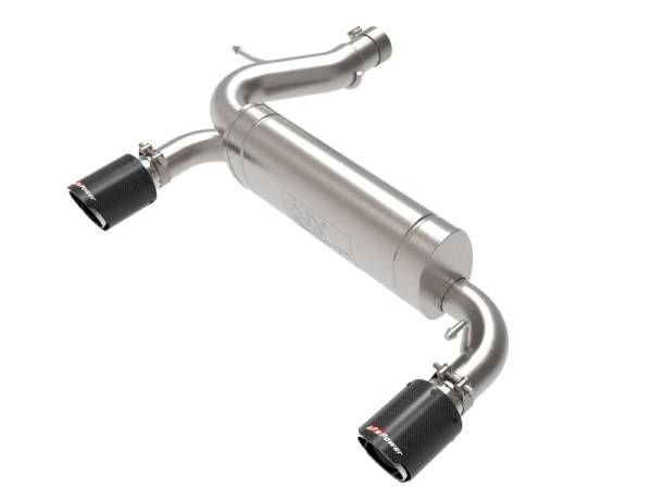 aFe - aFe Vulcan 3in 304 SS Axle-Back Exhaust 2021 Ford Bronco L4-2.3L (t)/V6-2.7L (tt) w/ Carbon Tips 49-33137-C