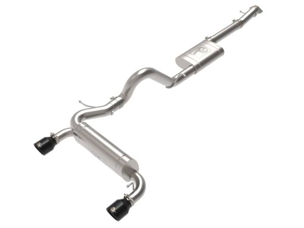aFe - aFe Vulcan 3in 304 SS Cat-Back Exhaust 2021 Ford Bronco L4-2.3L (t)/V6-2.7L (tt) w/ Black Tips 49-33138-B