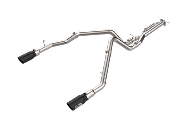 aFe - aFe 21-24 Ford F-150 Vulcan Series 3 IN to 3-1/2 IN Stainless Steel Cat-Back Exhaust System - Black 49-33151-B