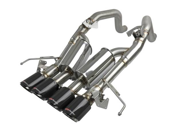 aFe - aFe MACH Force-Xp Axle-Back Exhaust System w/ Carbon Fiber Tips Chevrolet Corvette (C7) 14-19 6.2L 49-34056-1C