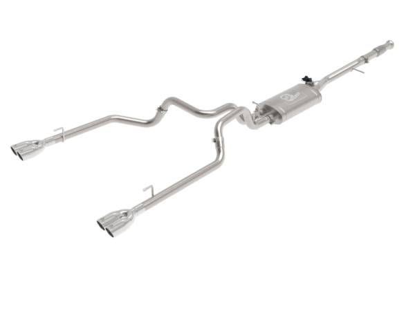 aFe - aFe Gemini XV 3in 304 SS Cat-Back Exhaust w/ Cutout 19-21 GM Silverado/Sierra 1500 V8- w/ Black Tips 49-34139-P