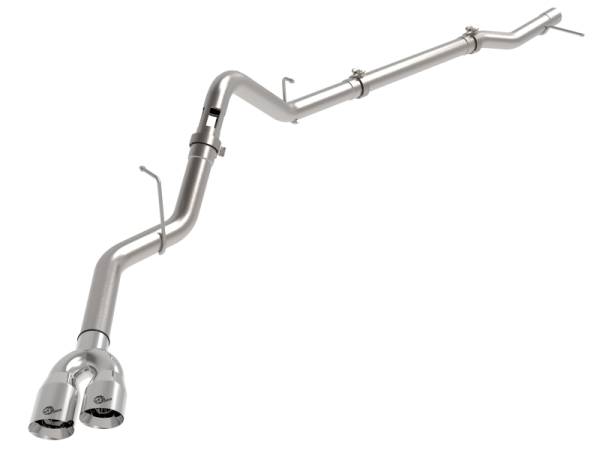 aFe - aFe Rebel XD Series 3 IN 304 Stainless Steel DPF-Back Exhaust w/Dual Polished Tips 49-34145-P