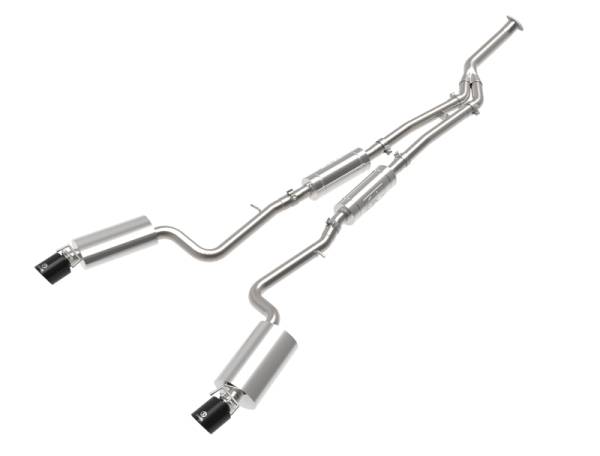 aFe - aFe POWER Takeda 16-17 Lexus IS200t L4-2.0L (t) 2.5in-3in 304 SS CB Exhaust w/ Black Tips 49-36059-B