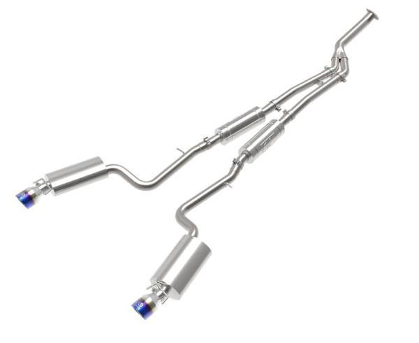 aFe - aFe POWER Takeda 16-17 Lexus IS200t L4-2.0L (t) 2.5in-3in 304 SS CB Exhaust w/ Blue Tip 49-36059-L
