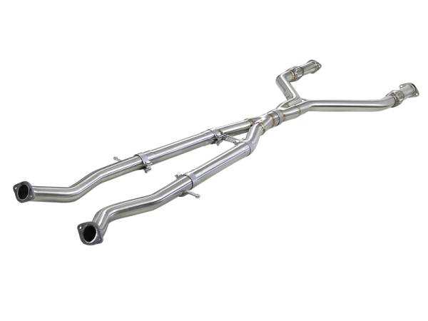aFe - aFe Takeda 2.5in to 3in 304 SS Y-Pipe Exhaust System 16-18 Infiniti Q50/Q60 V6-3.0L (tt) 49-36131