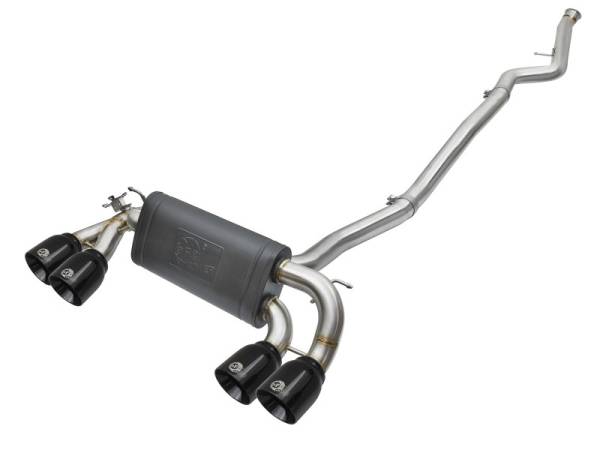 aFe - aFe 16-18 BMW M2 L6-3.0L MACH Force-Xp 3in to 2.5in 304 SS Cat-Back Exhaust System-Quad Black Tips 49-36330-1B
