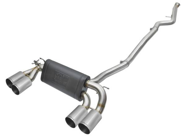 aFe - aFe 16-18 BMW M2 L6-3.0L MACH Force-Xp 3in to 2.5in 304 SS Cat-Back Exhaust System-Quad Polish Tips 49-36330-1P