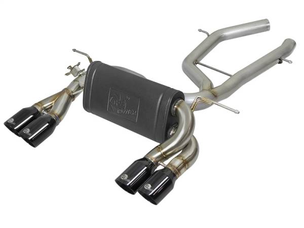 aFe - aFe MACH Force-Xp 2-1/2in SS Axle Back Exhaust w/Black Tips 15+ BMW M3/M4 (F80/F82) L6 3.0L (tt) S55 49-36338-B