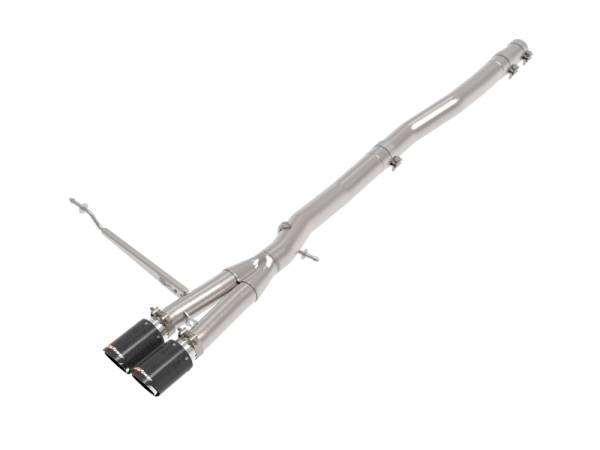 aFe - aFe 14-24 Mini Cooper S MACH Force-Xp 3in to 2-1/2in 304SS Cat-Back Exhaust w/ Carbon Fiber Tip 49-36354-C