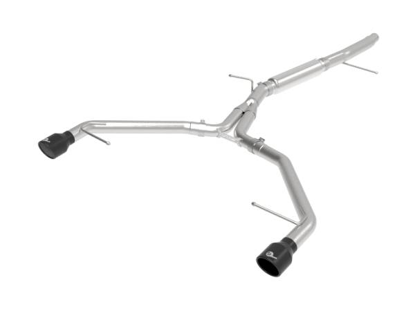 aFe - aFe 17-19 Audi A4 (L4-2.0L) MACH Force-Xp Stainless Steel Axle-Back Exhaust System - Black Tip 49-36419-B