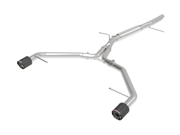 aFe - aFe 17-19 Audi A4 (L4-2.0L) MACH Force-Xp Stainless Steel Axle-Back Exhaust System - Carbon Tip 49-36419-C