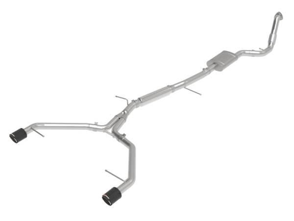 aFe - aFe 17-19 Audi A4 (B9) MACH Force-Xp 3in to 2.5in 304 SS Cat-Back Exhaust System-Dual Carbon Tips 49-36420-C
