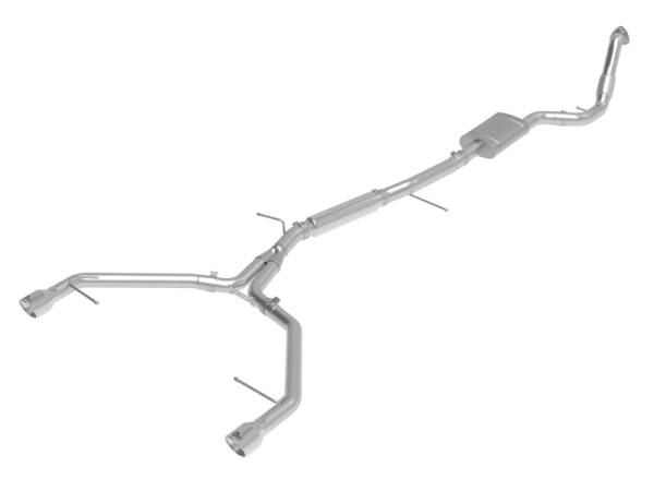 aFe - aFe 17-19 Audi A4 (B9) MACH Force-Xp 3in to 2.5in 304 SS Cat-Back Exhaust System-Dual Polished Tips 49-36420-P