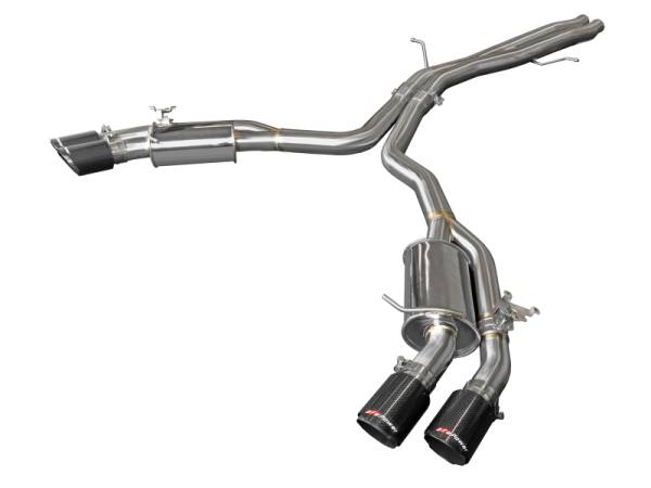aFe - aFe 18-20 Audi RS5 Coupe MACH Force-Xp 3in to 2.5in 304 SS Axle-Back Exhaust System-Quad Carbon Tips 49-36427-C