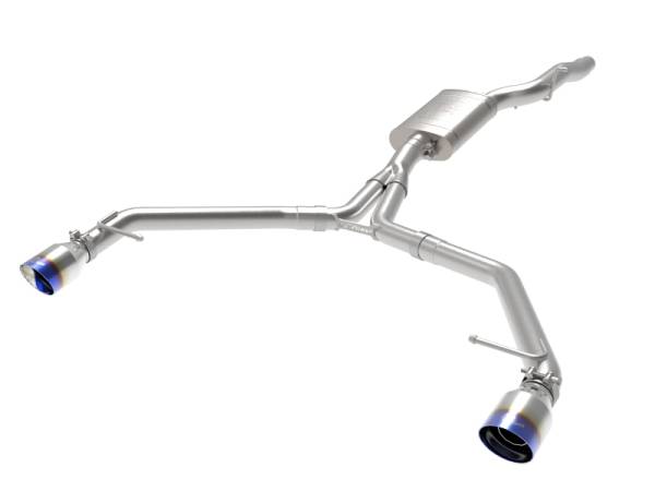 aFe - aFe MACH Force-Xp 13-16 Audi Allroad L4 SS Axle-Back Exhaust w/ Blue Flame Tips 49-36437-L