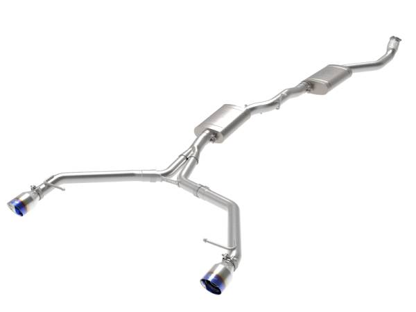aFe - aFe MACH Force-Xp 13-16 Audi Allroad L4 SS Cat-Back Exhaust w/ Blue Flame Tips 49-36438-L