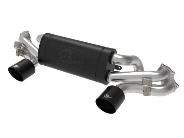aFe - aFe MACHForce XP 2.25in-2.5in 304SS Exhaust Cat-Back Porsche 20-22 Cayman GT4(718) 4.0L - Black Tips 49-36443-B