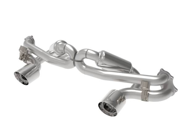 aFe - aFe MACHForce XP 2.25in-2.5in 304SS Exhaust Cat-Back 20-22 Porsche Cayman GT4 (718) - Polished Tips 49-36443-P