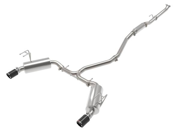 aFe - aFe Takeda 2.5in 304 SS Cat-Back Exhaust System w/CF Tips 2022+ Honda Civic L4-1.5L (t) 49-36628-C