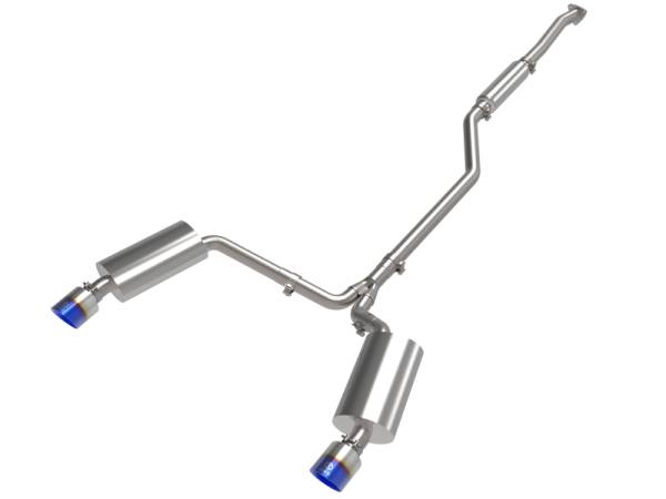 aFe - aFe 09-14 Acura TSX L4 2.4L Takeda 2-1/2in to 2-1/4in 304 SS Cat-Back Exhaust System w/BlueFlame Tip 49-36629-L