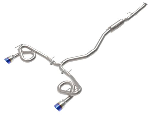 aFe - aFe POWER Takeda 22-23 Honda Civic Si I4-1.5L (t) 2.5in to 3in 304 SS CB Exhaust - Blue Flame Tips 49-36630-L