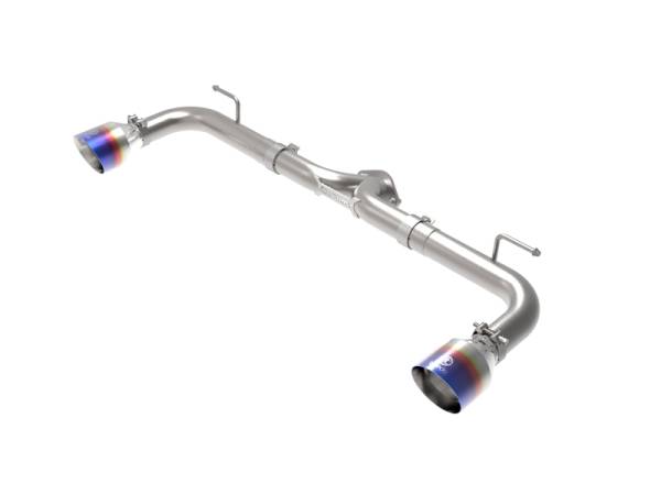 aFe - aFe Takeda 2-1/2in 304 SS Axle-Back Exhaust w/ Blue Flame Tips 14-18 Mazda 3 L4 2.0L/2.5L 49-37014-L