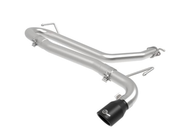 aFe - aFe Takeda 2.5in 304 SS Axle-Back Exhaust w/o Muffler w/BlackTips 18-22 Hyundai Kona L4-1.6L (t) AWD 49-37017NM-B