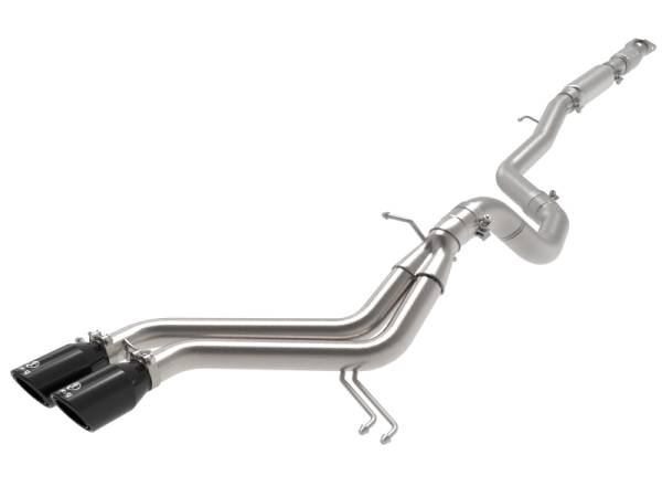 aFe - aFe Takeda 2-1/2in to 3in SS-304 Cat-Back Exhausts w/ Black Tip 13-17 Hyundai Veloster L4-1.6L 49-37018-B