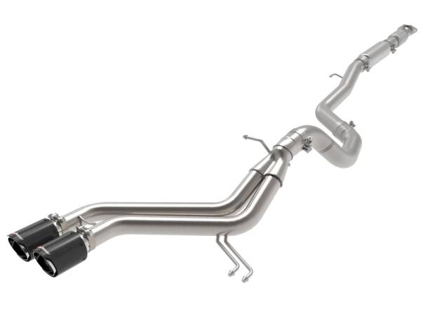 aFe - aFe Takeda 2-1/2in to 3in SS-304 Cat-Back Exhaust w/ C/F Tips 13-17 Hyundai Veloster L4-1.6L 49-37018-C