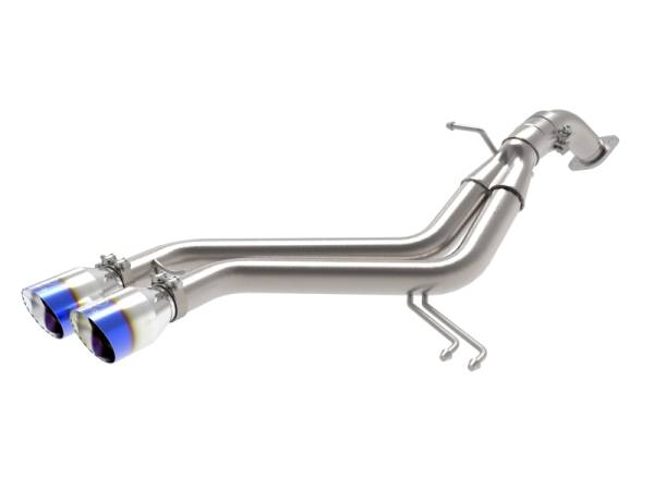 aFe - aFe Takeda 13-17 Hyundai Veloster L4-1.6L 2-1/2in 304 SS Axle-Back Exhaust w/ Blue Flame Tips 49-37019-L
