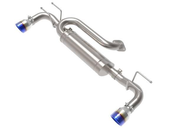 aFe - aFe 19-22 Mazda 3 L4 2.5L Takeda 3in to 2-1/2in 304 SS Axle-Back Exhaust w/ Blue Flame Tip 49-37023-L