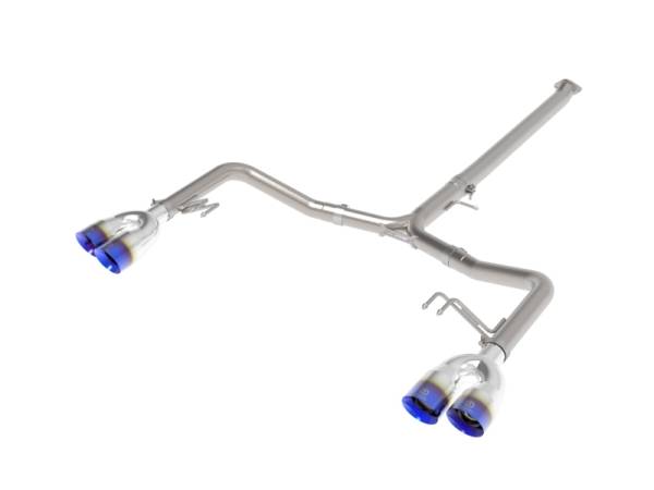 aFe - aFe Takeda 21-24 Kia K5 GT L4-2.5L (t) SS Axle-Back Exhaust System w/ Blue Flame Tips 49-37043-L