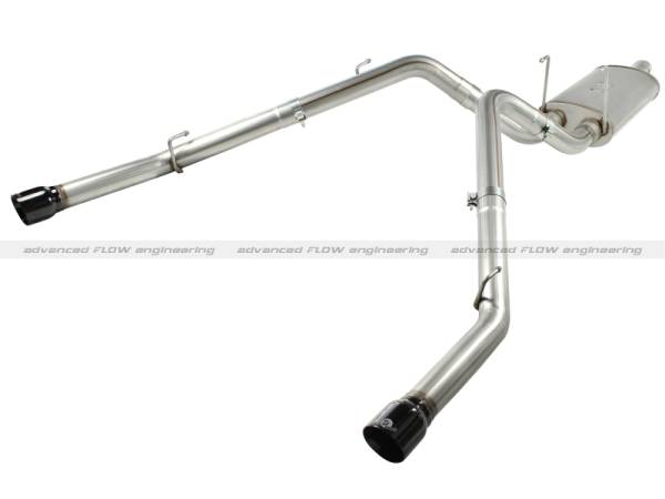 aFe - aFe MACHForce XP Exhausts Cat-Back SS-409 EXH CB Dodge Ram 1500 5.7L HEMI 09-13 Glossed Black 49-42013-B