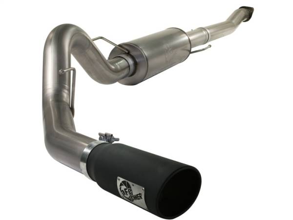 aFe - aFe MACHForce XP Exhaust Cat-Back SS-409 4in Black Tip 11-12 Ford F-150 EcoBoost V6-3.5L (tt) 49-43041-B